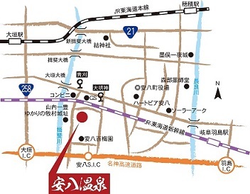 安八温泉健康ふれあいドーム 地図