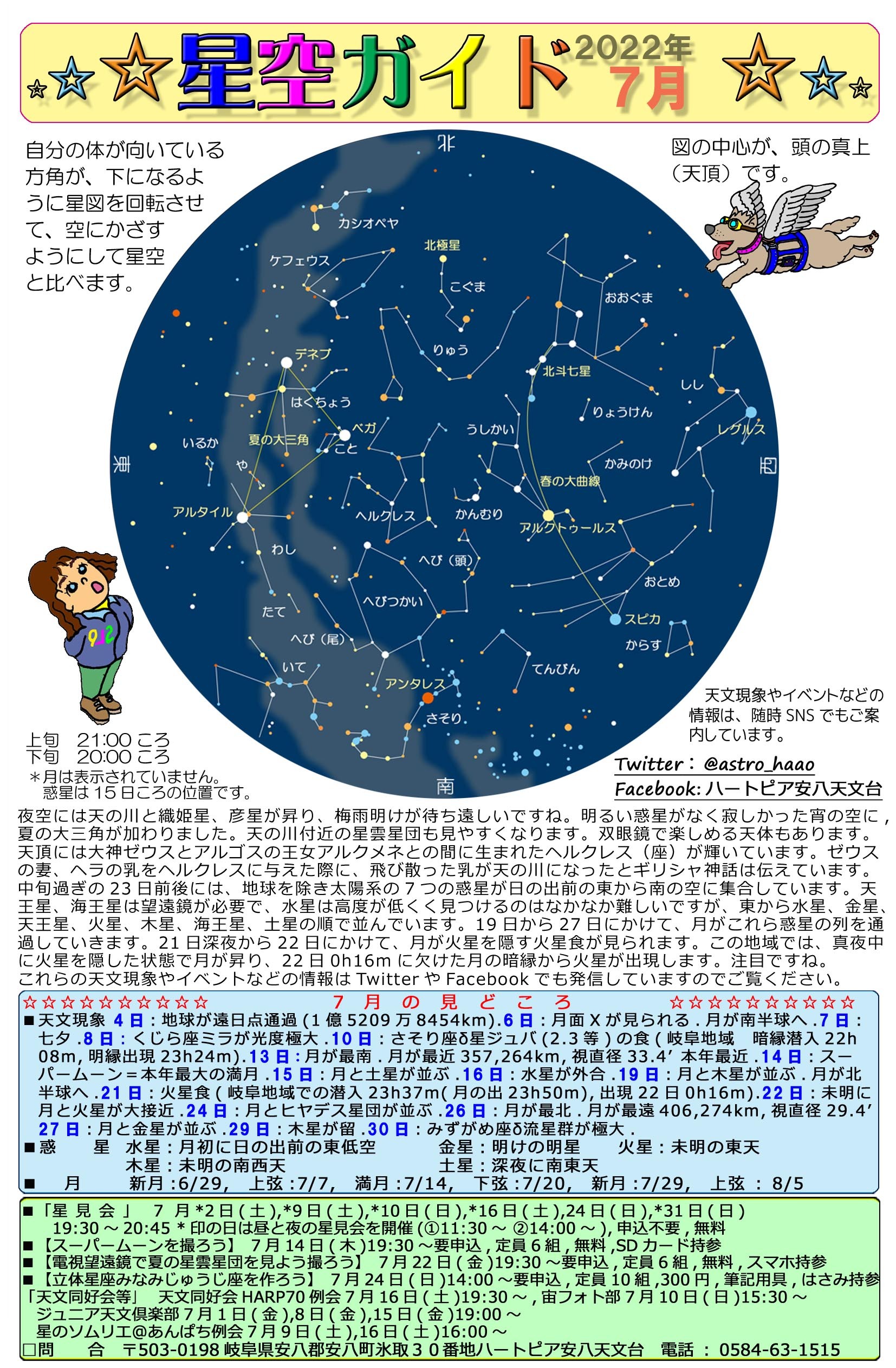 2022年7月の星空ガイドの画像