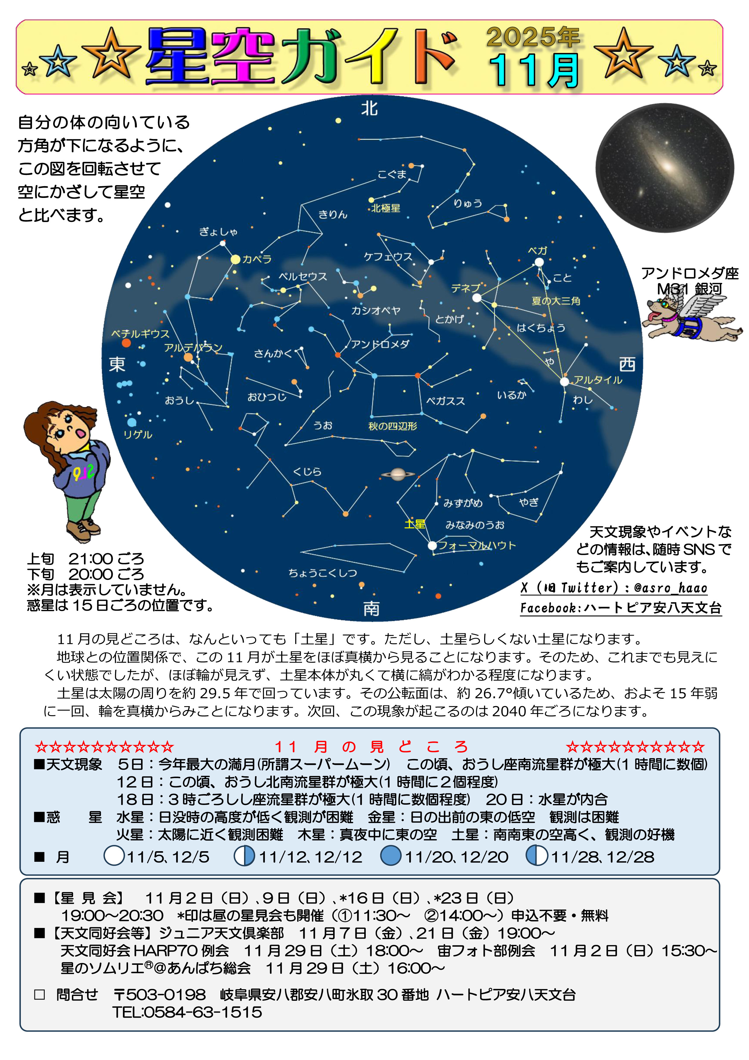 星空ガイド11月号の画像