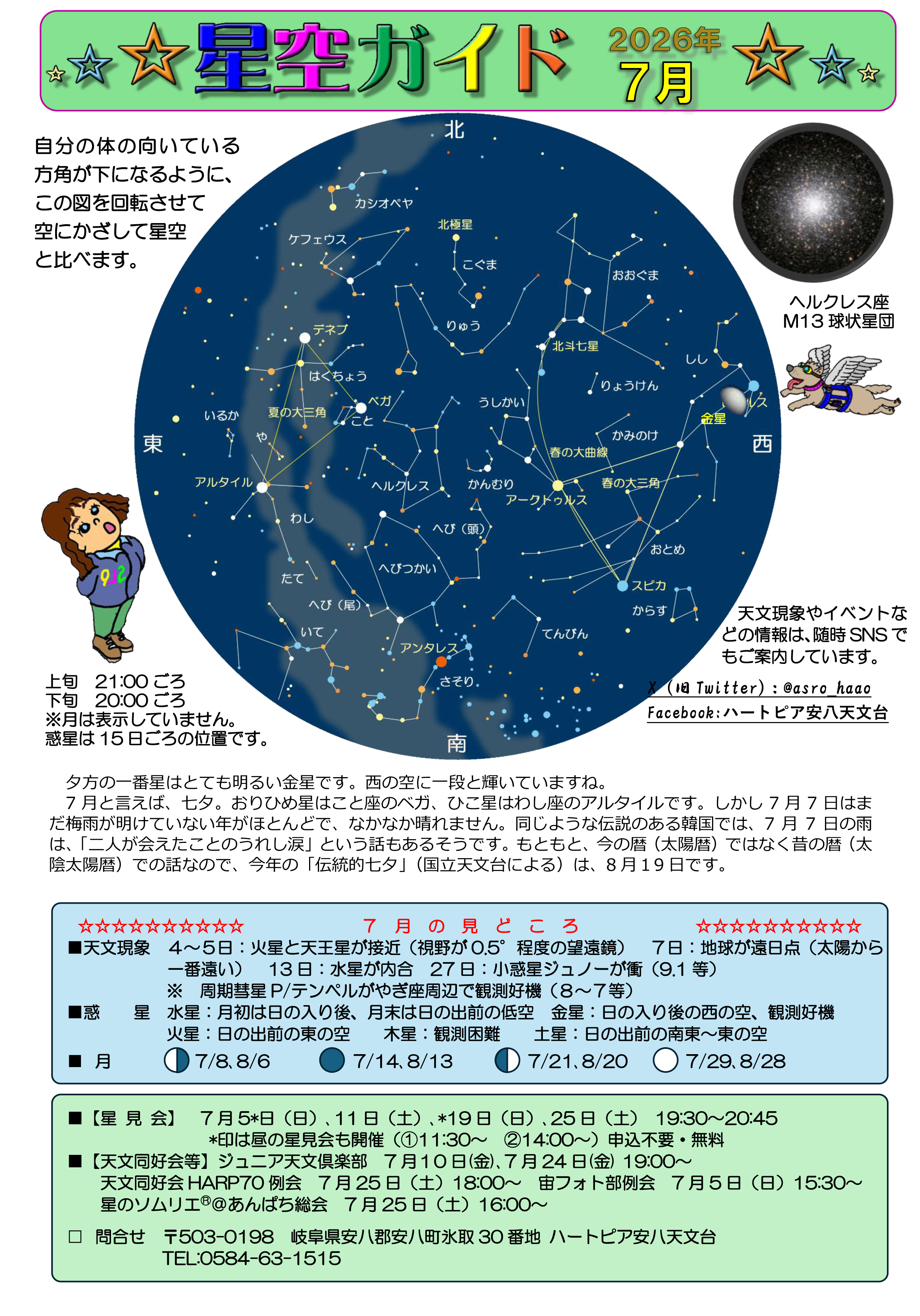 星空ガイド7月号の画像